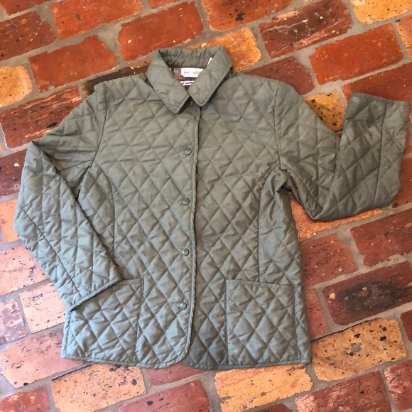 Kim Roger snap up quilted jacket with contrasting plaid interior szM - Picture 2 of 10